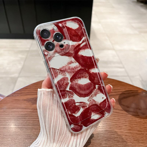 เคสโทรศัพท์มือถือ TPU ลายพิมพ์ริมฝีปาก<span class=keywords><strong>สี</strong></span><span class=keywords><strong>แดง</strong></span>สุดสร้างสรรค์สำหรับ iPhone x XR XS <span class=keywords><strong>11</strong></span> 12 13 14 15 16 17 PRO MAX AIR - Product Image 3