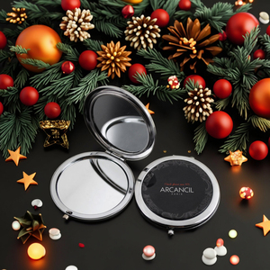 Specchio tascabile cosmetico compatto personalizzato con adesivo epossidico fatto a mano in metallo per <span class=keywords><strong>Idea</strong></span> regalo di natale - Product Image 3