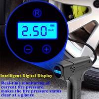 Compresseur d'air multifonction à gonflage rapide, portable, sans fil, 150 PSI, pompe à gonflage de pneus de voiture avec éclairage LED et affichage numérique