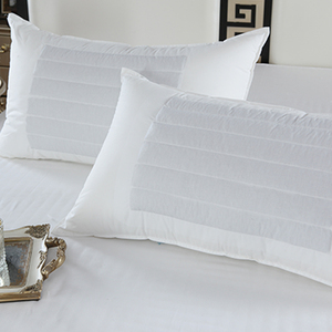 Federa moderna <span class=keywords><strong>di</strong></span> qualità alberghiera del cotone organico con la parte artificiale del collo della piuma 300TC portatile per uso della camera da letto o dell'hotel - Product Image 3
