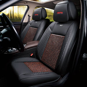 Funda de Asiento de Coche de Cuero de Alta Calidad y Cuentas de Madera para Clase E para <span class=keywords><strong>Golf</strong></span> CC - Uso en Verano, Ajuste Universal, Diseño Deportivo - Product Image 3