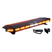 Barre lumineuse d'avertissement LED bicolore ambre étanche DC12V 24V CE R10 R65 SAE pour véhicules d'urgence
