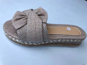 Nouveauté été 2024, chaussures en corde de chanvre grande taille pour femmes, chaussures de plage, tongs à nœud, sandales compensées, sandales plates-formes de plage - Product Image 4
