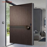 Puerta de Seguridad Exterior Moderna para Villa, con Construcción de Aleación de Aluminio, Diseño Impermeable para Entrada y Uso en Centros Comerciales