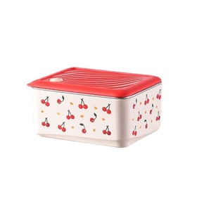 304 Stainless Steel <b>Lunch</b> <b>Box</b> 700ml <b>Microwaveable</b> Food Storage Container With Cherry Pattern Insulated For Office Worker - Product Image 3