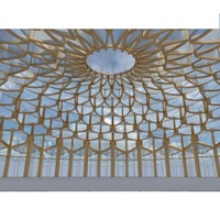 Structure de dôme en verre trempé en acier pour atrium et puits de lumière de centre commercial à faible coût