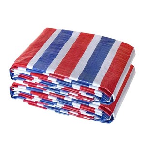 Striped Tarpaulin Waterproof Sun Proof Rain Shelter 2m x 3m 3m x 3m 4m x 3m 5m x 3m 6m x 3m Dust Proof Outdoor Cover - Product Image 1