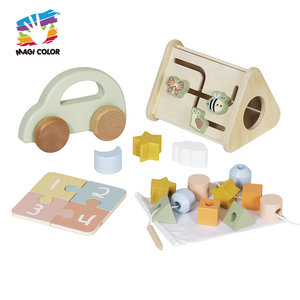 Ensemble de jouets <span class=keywords><strong>Montessori</strong></span> pour tout-petits, trieur de formes, blocs de construction, puzzle, voiture, activités d'apprentissage précoce, <span class=keywords><strong>kit</strong></span> éducatif, respectueux de l'environnement - Product Image 1