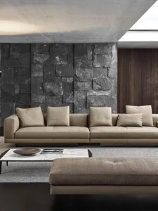 Sofa desainer kelas atas bahan katun dan linen rumah ruang tamu minimalis Modern