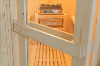 Outdoor tradisional uap barel tradisional Sauna uap pohon cemara luar ruangan 3-4 orang luar ruangan barel Sauna