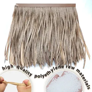 Pe Fireproof Uv Resistant African Reed Artificial Thatch 16cm Artificial Thatch Roof Plastic Thatch Gazebo