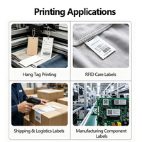 Impresoras de Etiquetas de Transferencia Térmica LONVILL, Impresora Térmica RFID Industrial de Alta Resistencia, 600 dpi, Velocidad de 8 IPS, para Etiquetas de Envío