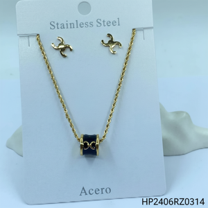 Bracciale da Donna in Acciaio Inossidabile con Catena Dorata Regolabile, Set di Gioielli alla Moda in Vendita all'Ingrosso - Product Image 1