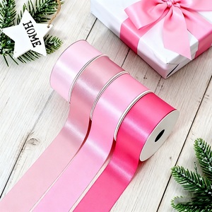 Ribbon 1 1/2Inch 38Mm Chiều Rộng Polyester Màu Rắn Màu Hồng Đôi Mặt Satin Ribbon 100 Yards Mỗi Cuộn - Product Image 3