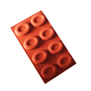 8 Cavity Oval Donut <b>Silicone</b> Mold For Mousse Cake <b>Baking</b> Reusable Food Safe Flexible Heat Resisting Mold - Product Image 2