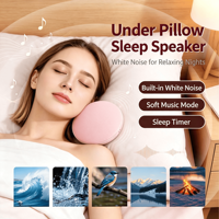 Appareil de relaxation à bruit blanc ultra-mince en forme d'oreiller pour haut-parleur de sommeil V5.3, autonomie de 5 à 10 heures pour le repos nocturne et l'atténuation du stress