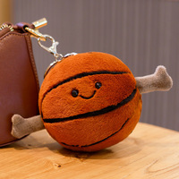 Fabricant Vente en gros Logo personnalisé Porte-clés en peluche Sac à dos pendentif Badminton Baseball Tennis de table Football Basketball Jouets