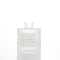 Vente flash, diffuseur de parfum en verre vide de luxe de style nordique blanc, 100 ml, avec boîte et bâtonnets en fibre noire pour la maison