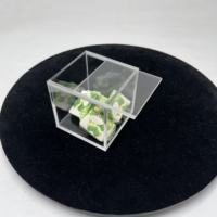 Petites boîtes carrées en plexiglas transparent personnalisées pour les boîtes de bonbons en acrylique cristal de chocolat avec couvercle coulissant