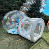 Tente à bulles gonflable pour enfants, fête commerciale, dôme transparent, jardin extérieur, maison à bulles