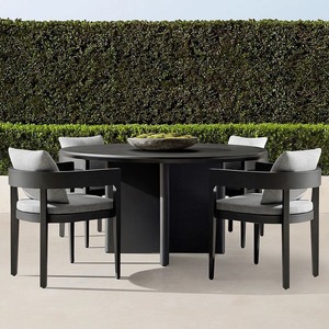 Set Moderno di <span class=keywords><strong>Tavolo</strong></span> e Sedie da <span class=keywords><strong>Esterno</strong></span> Edizione Lusso in Lega di Alluminio con Cuscini Impermeabili per Tutte le Stagioni - Product Image 1