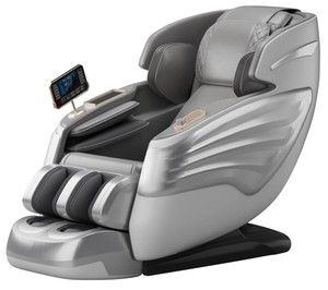 Silla de Masaje C128 de Lujo 4D Zero Gravity SL Track, Cuero PU, Calefacción Eléctrica de Cuerpo Completo, Shiatsu 4D Automático, Plegable y Portátil - Product Image 1