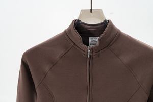 2025 col montant rétro européen et américain, <span class=keywords><strong>cardigan</strong></span> à manches longues amincissant de style <span class=keywords><strong>lulu</strong></span> à fermeture éclair pour femmes - Product Image 5