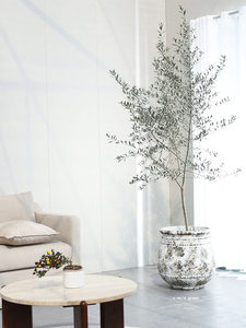 Nouveau <span class=keywords><strong>pot</strong></span> à <span class=keywords><strong>fleurs</strong></span> d'art <span class=keywords><strong>en</strong></span> ciment respirant, fait main, de style chinois antique du <span class=keywords><strong>sud</strong></span>, sur pied, pour salon et jardin, grand format - Product Image 5