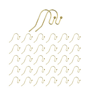 Copper Earring Hooks With Clear <b>Backs</b> For Jewelry Making 2.0 Ball Hook Set <b>Drop</b> Shape U Shape Findings Accessories - Product Image 3