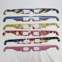 Père Noël Noël 3D Papier Lunettes Holographie VR Matériel Diffraction Noël Papier Lunettes