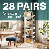 Meuble à chaussures rotatif multi-niveaux de style nordique – Présentoir à sacs pour centres commerciaux et usage domestique – Organisateur de chaussures à 360 degrés