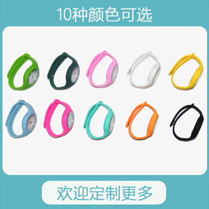 Factory direct supply of cross-border silicone quartz watches children's gifts student gifts green and white wristwatches - Product Image 6