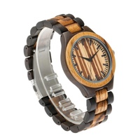 Montre personnalisée gravée en bois avec mouvement à quartz SEIKO pour hommes, bracelet de 20 mm et design simple et élégant