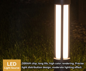 Luminaire extérieur à LED noir brillant pour pilier professionnel personnalisé OEM & ODM Lampes d'extérieur pour pelouse pour parc paysage jardin - Product Image 4
