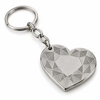 Porte-clés personnalisé en cristal à facettes en forme de cœur, avec logo personnalisable, vente en gros, souvenir, fabricant en gros