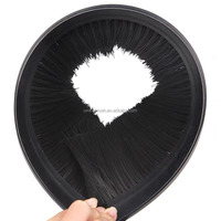 Brosse de nettoyage industrielle en nylon doux, anti-poussière, avec base en caoutchouc