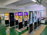 VETO LCD 32-86 Pouces, Totem Numérique sur Pied 4K avec Écran de Publicité Intérieur Vertical, Lecteur Vidéo Android Wifi