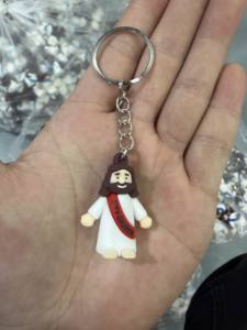 Jincan 2026 – Porte-clés mousqueton multifonctionnel 3D en PVC, écologique, non toxique et durable, avec impression typographique, motif Jésus de dessin animé – Vente en gros - Product Image 6