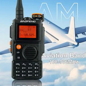 Walkie Talkie Analógico de Mano UVK6 de Doble Vía para Banda Completa, Carga Tipo-C, VHF/UHF, Resistente al Agua IPX-1, 5W de Largo Alcance - Product Image 3