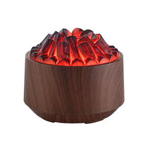 Low Noise Firewood Flame Diffuser Cool Mist Ultrasonic Humidifier Ambient Night Light <b>Essential</b> Desktop Air Humidifier - Product Image 3