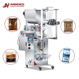 Machine d'emballage verticale automatique multifonctionnelle pour sachets, haute précision, pour le remplissage et l'emballage de miel alimentaire, facile à utiliser, en plastique - Product Image 1