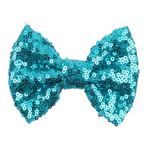 Nơ tóc thủ công đính kim tuyến, không kẹp, dành cho băng đô bé, phụ kiện tóc tự làm cho bé gái - Product Image 4