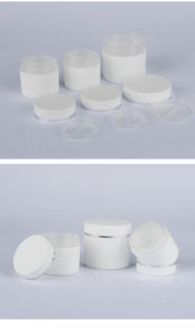 Beauty white plastid vasetti in argento striscia in oro 30 50 100g Body scrub vasetto in crema contenitore barattolo per cosmetici - Product Image 3