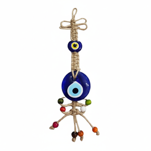 Macrame Evil Eye Tenture murale Ornement 26x5cm Pièce décorative - Product Image 2