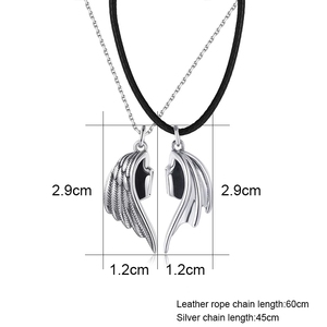 Neue Mode Paar-Halsketten mit Dämon und Engel, Exquisiter Engelsflügel-Anhänger für Frauen, Liebeszeichen Paar-Halsketten - Product Image 6
