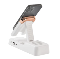 Support de téléphone F18 trois en un avec haut-parleur Bluetooth, support de téléphone d'ordinateur, support de diffusion en direct de bureau