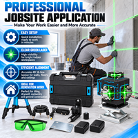 DERUIDA Niveau laser vert 4D 16 lignes 360° auto-nivelant haute précision avec télécommande pour la construction