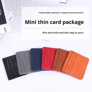 กระเป๋าใส่บัตร Elanmei แบบซิป PU แฟชั่น unisex  ขนาดกะทัดรัด พกพาสะดวก น้ำหนักเบา มีช่องใส่บัตรหลายช่อง แบบสั้น ขายส่ง - Product Image 2