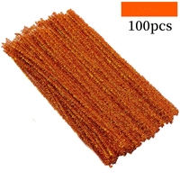 100 pcs Per Kantong Batang Kuningan Berwarna-warni, Kreatif, DIY, Kerajinan Tangan, Batang Wol, Batang Bulu, Kawat Besi, Perlengkapan Dekorasi Imajinatif