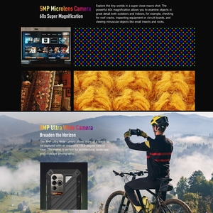 โทรศัพท์มือถือ <span class=keywords><strong>Ulefone</strong></span> <span class=keywords><strong>Power</strong></span> Armor <span class=keywords><strong>18</strong></span> Ultra รุ่นดั้งเดิม ปี 2024 รองรับ 5G พร้อมเทอร์โมมิเตอร์ ทนทาน หน่วยความจำ 12GB+512GB หน้าจอ 6.58 นิ้ว ระบบปฏิบัติการ Android 13 - Product Image 5